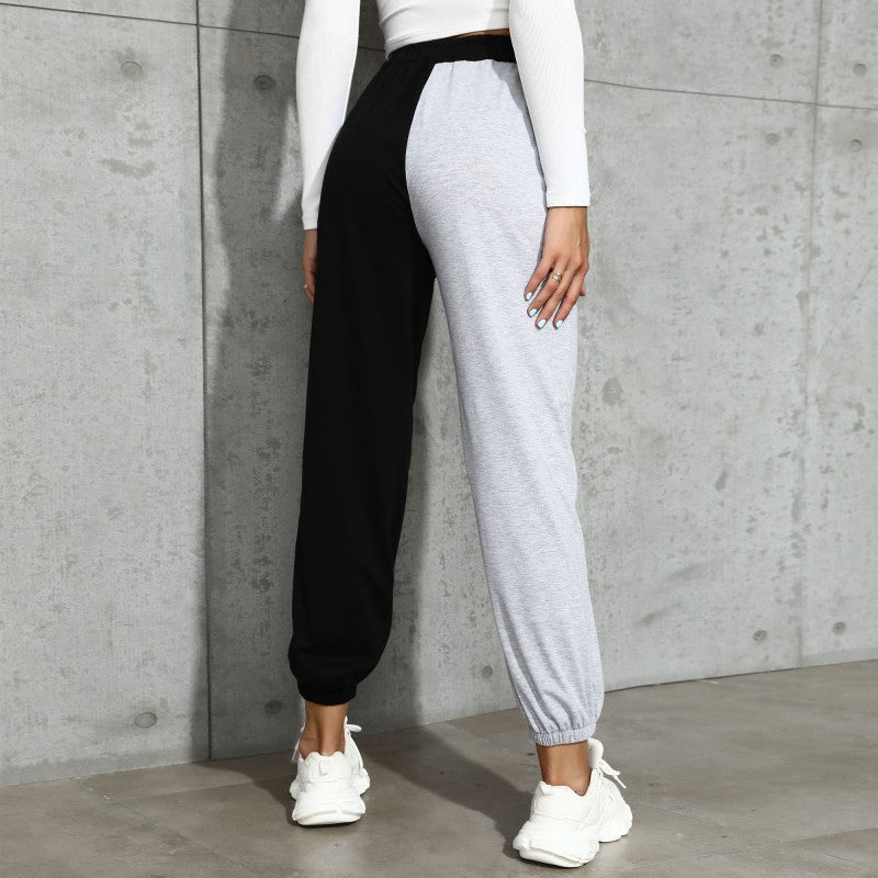 Damen Zweifarbige Jogginghose im Colorblock‑Design mit Tunnelzug und elastischen Bündchen Nord Taschen