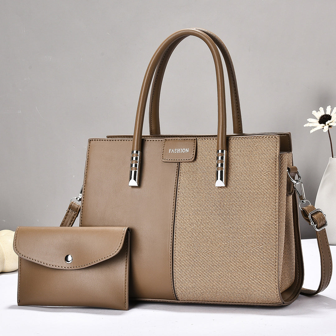 Damen elegante Handtasche mit strukturiertem Obermaterial und abnehmbarem Geldbeutel Nord Taschen