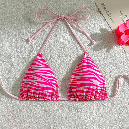 Damen Triangel-Bikini mit verstellbaren Trägern und einzigartigem Wellenmuster Nord Taschen