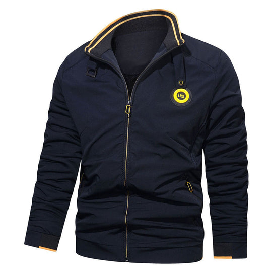 Herren Sportiver Reißverschluss-Sweatshirtblouson mit Stehkragen und Logoapplikation Nord Taschen