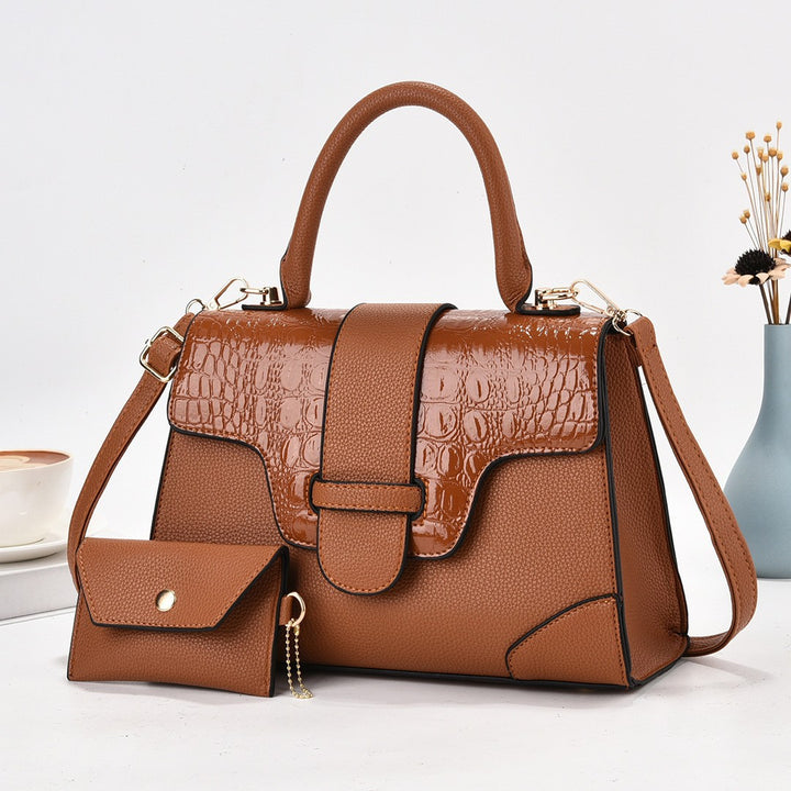 Damen Handtasche mit strukturiertem Leder und abnehmbarem Kartenetui Nord Taschen