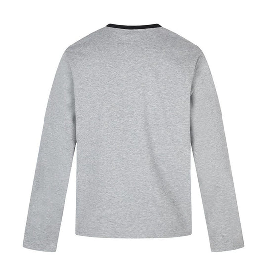 Damen Langarmshirt mit Vintage-Illustration, Kontrastkragen und Relaxed-Fit Nord Taschen
