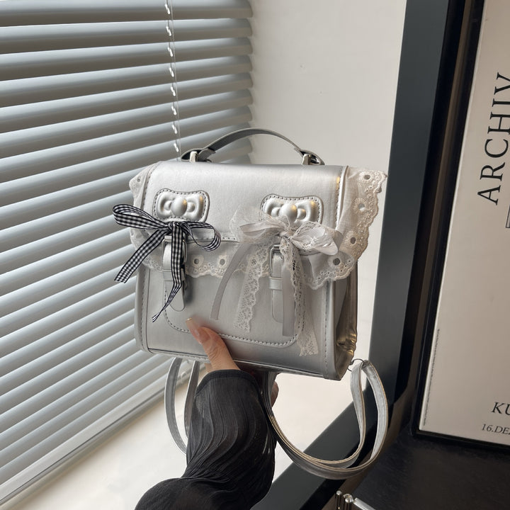 Damen Designer-Handtasche mit verspieltem Spitzen- und Schleifendetail Nord Taschen