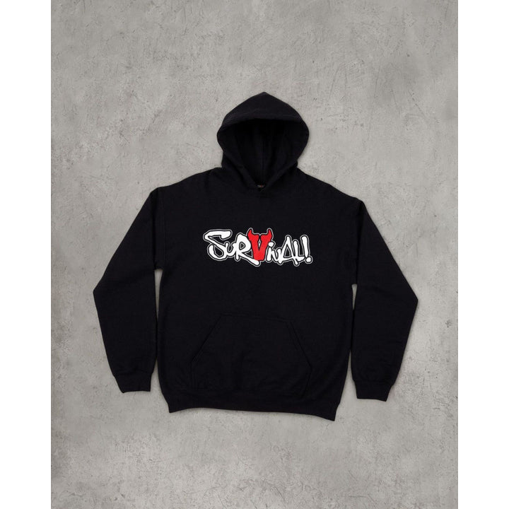 Unisex Kapuzensweatshirt mit Used-Frontdruck und Kängurutasche Nord Taschen