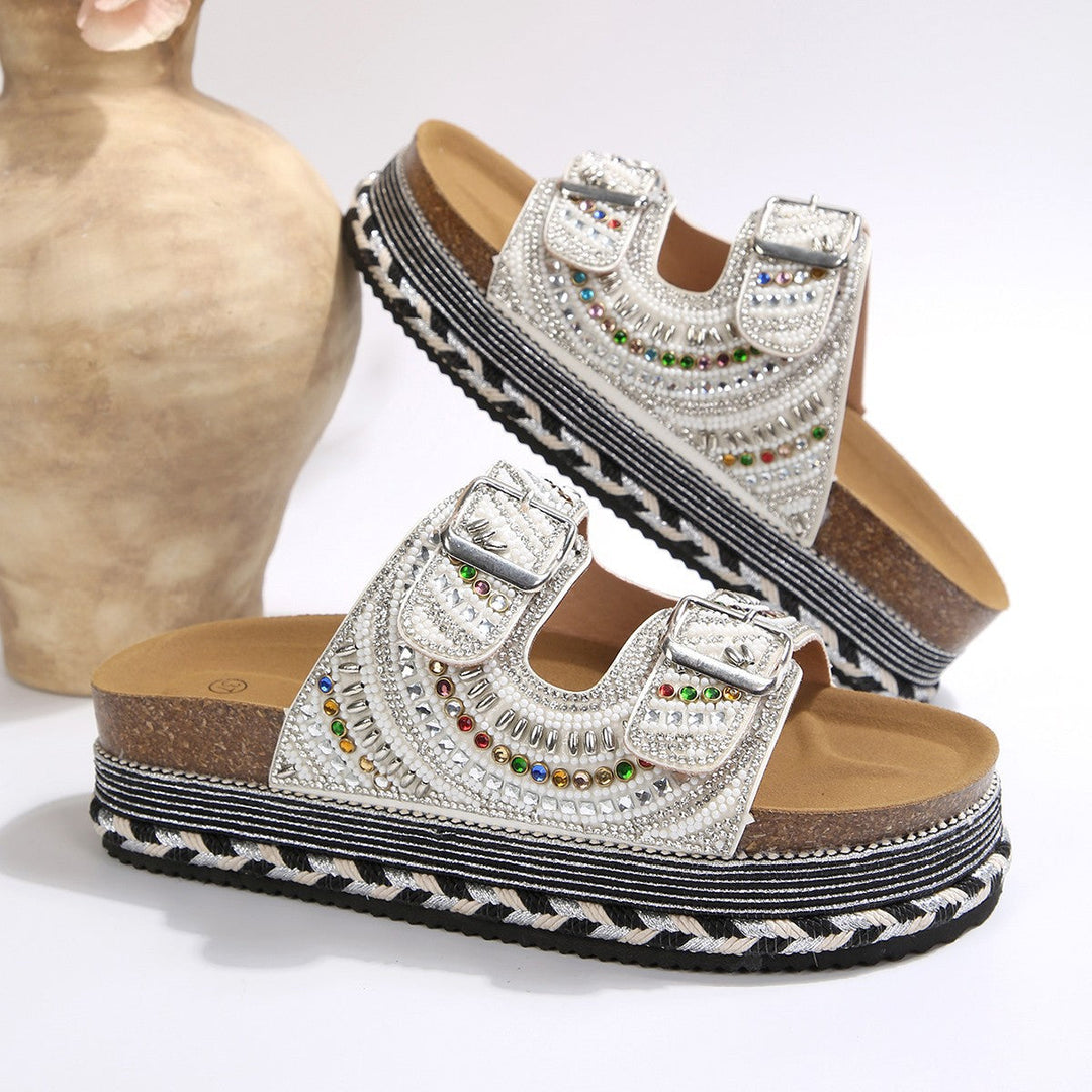 Damen modNord Taschenewusste Clogs mit glitzerndem Riemendesign und komfortablem Fußbett Nord Taschen