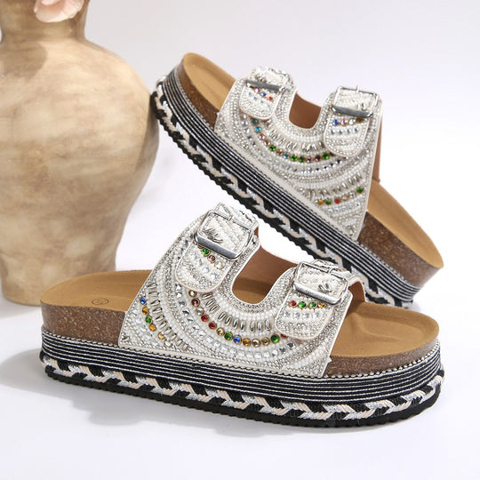 Damen modNord Taschenewusste Clogs mit glitzerndem Riemendesign und komfortablem Fußbett Nord Taschen