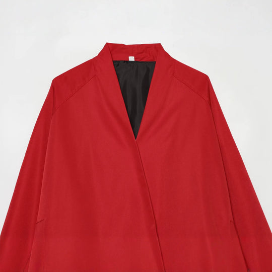 Damen Kurzjacke im Bomberstil mit Kimono-Kragen, Ballonärmeln und elastischem Saum Nord Taschen