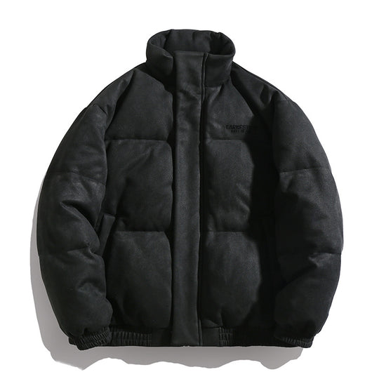 Herren Wintersteppjacke mit Stehkragen und Wildlederoptik Nord Taschen