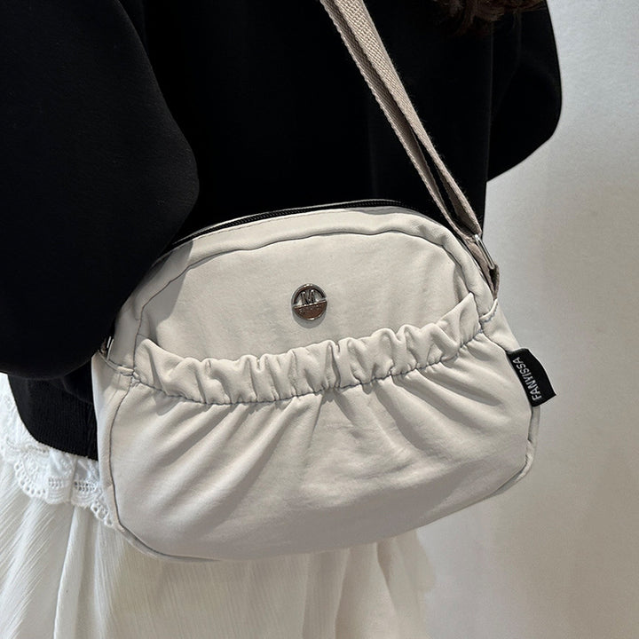 Damen Umhängetasche mit rüschenförmiger Struktur und verstellbarem Tragegurt Nord Taschen