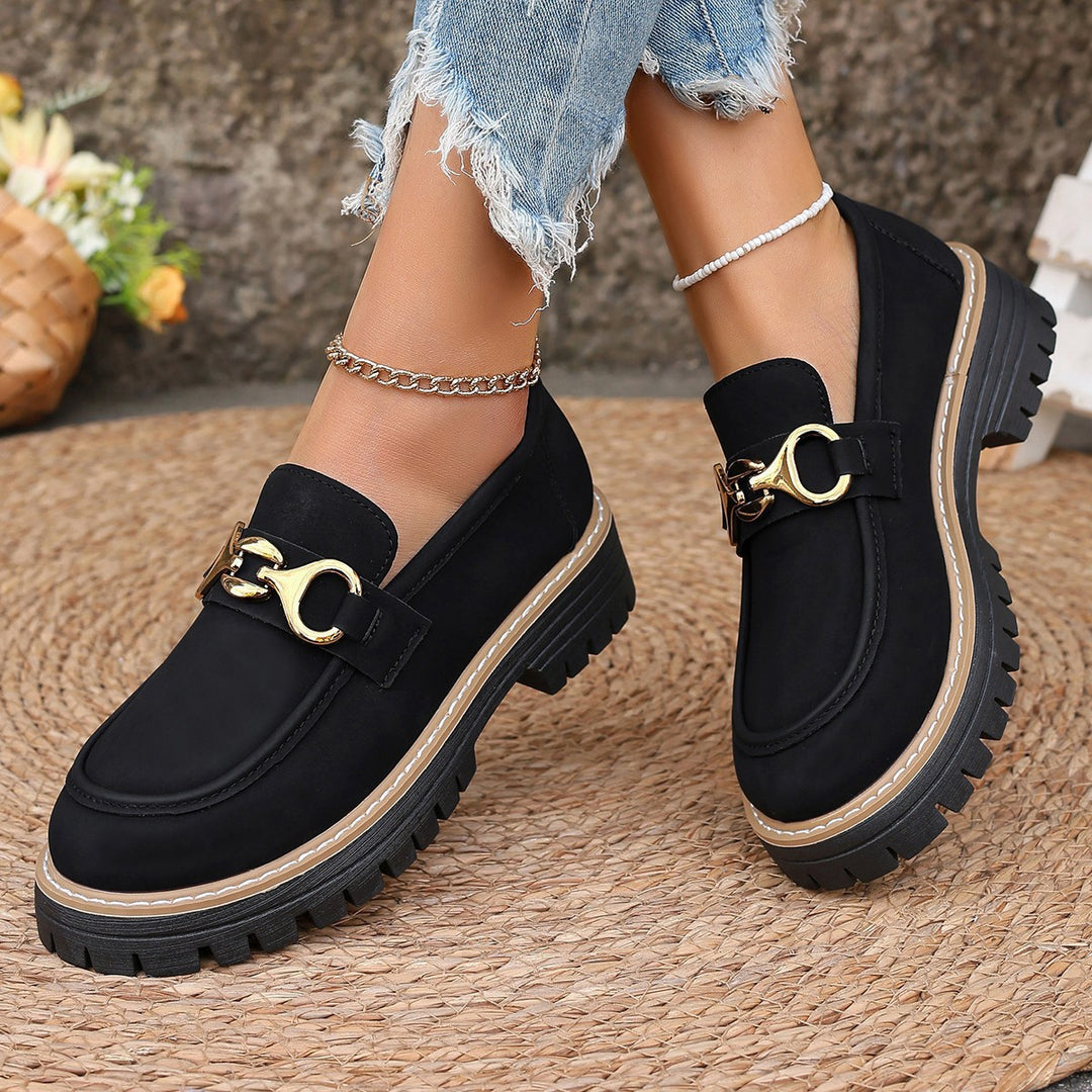 Damen Chunky Loafer mit Metall-Horsebit und profilierter Lug-Sohle Nord Taschen