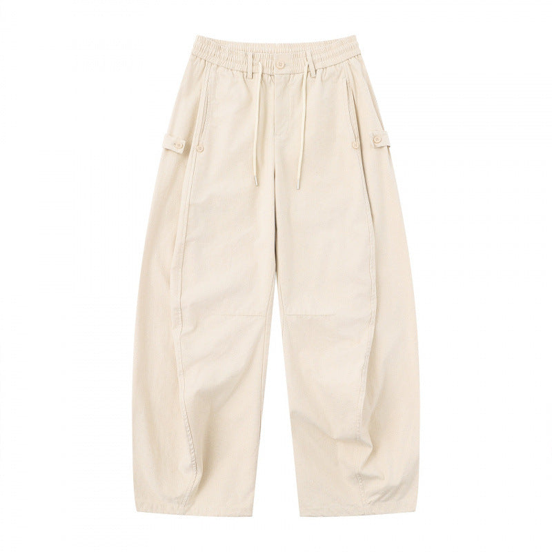 Damen Weite Culotte-Cargo-Hose mit elastischem Bund, Tunnelzug und aufgesetzten Taschen Nord Taschen