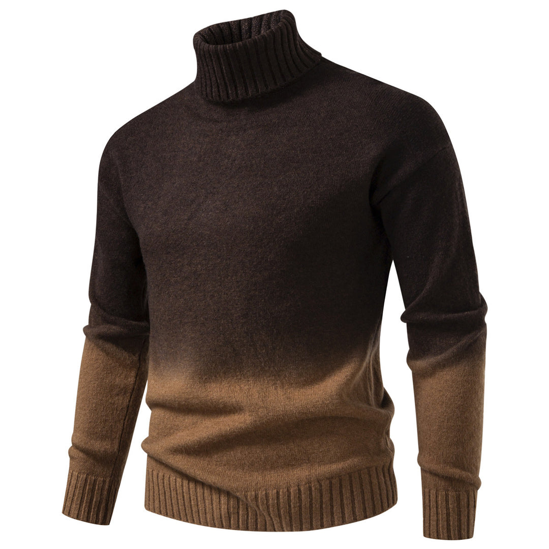 Herren Rollkragenpullover mit sanftem Farbverlauf und Feinstrick-Qualität Nord Taschen