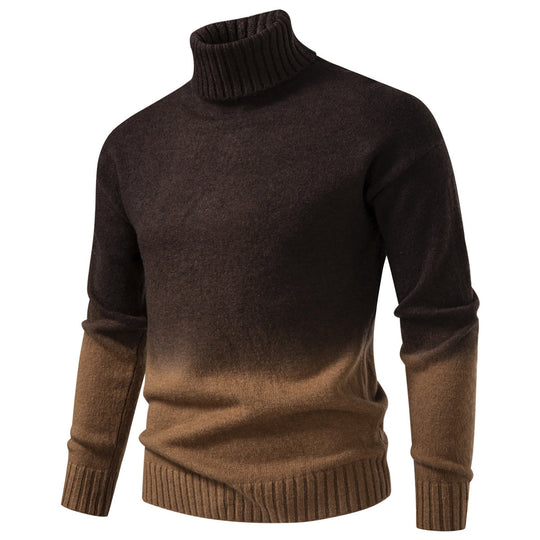 Herren Rollkragenpullover mit sanftem Farbverlauf und Feinstrick-Qualität Nord Taschen