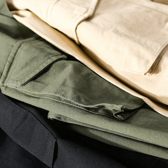 Herren Robustem Baumwoll-Twill Overshirt mit aufgesetzten Brusttaschen und Relaxed-Fit Nord Taschen