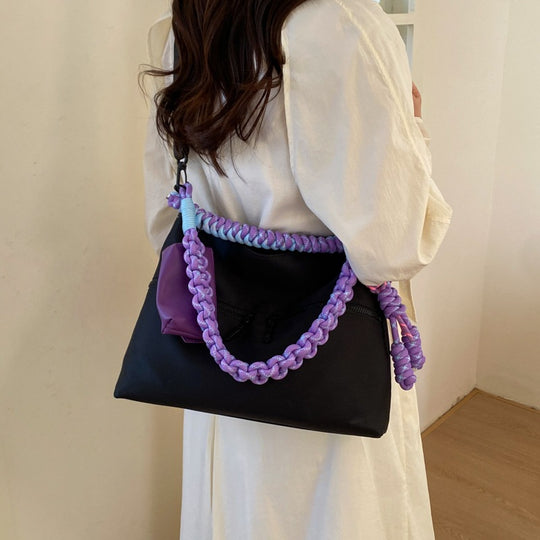 Damen Umhängetasche mit kreativem Kordelzug und praktischen Details Nord Taschen