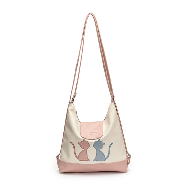 Damen Designer Umhängetasche mit verspieltem Katzenmotiv Nord Taschen