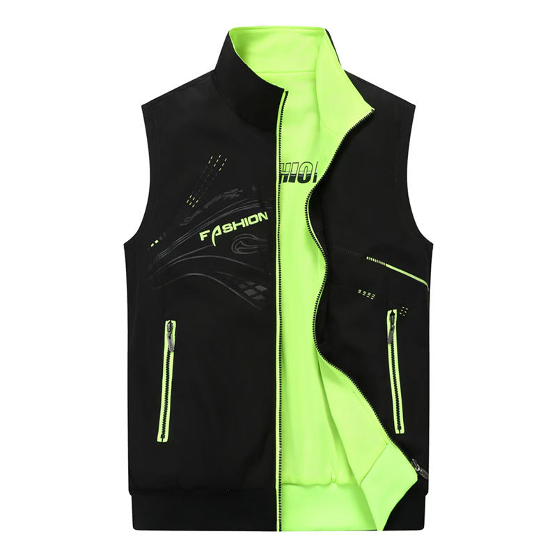 Herren Sportliche High-Performance Weste Nord Taschen