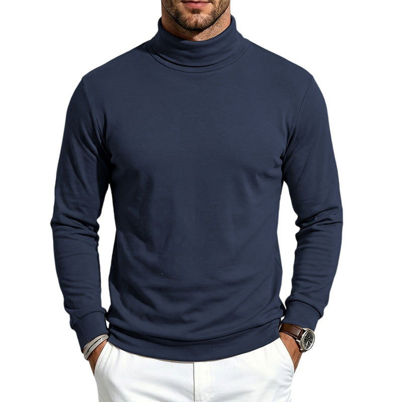 Herren Feiner Rollkragenpullover aus Baumwollmischung mit schmaler Passform Nord Taschen