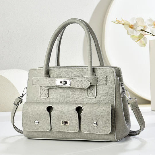 Damen Handtasche mit praktischem Fächersystem und abnehmbarem Schulterriemen Nord Taschen