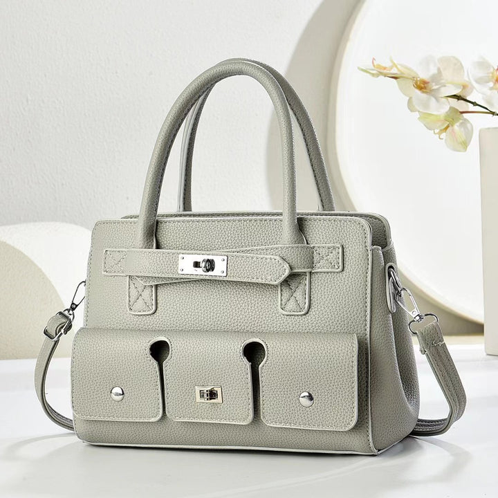 Damen Handtasche mit praktischem Fächersystem und abnehmbarem Schulterriemen Nord Taschen