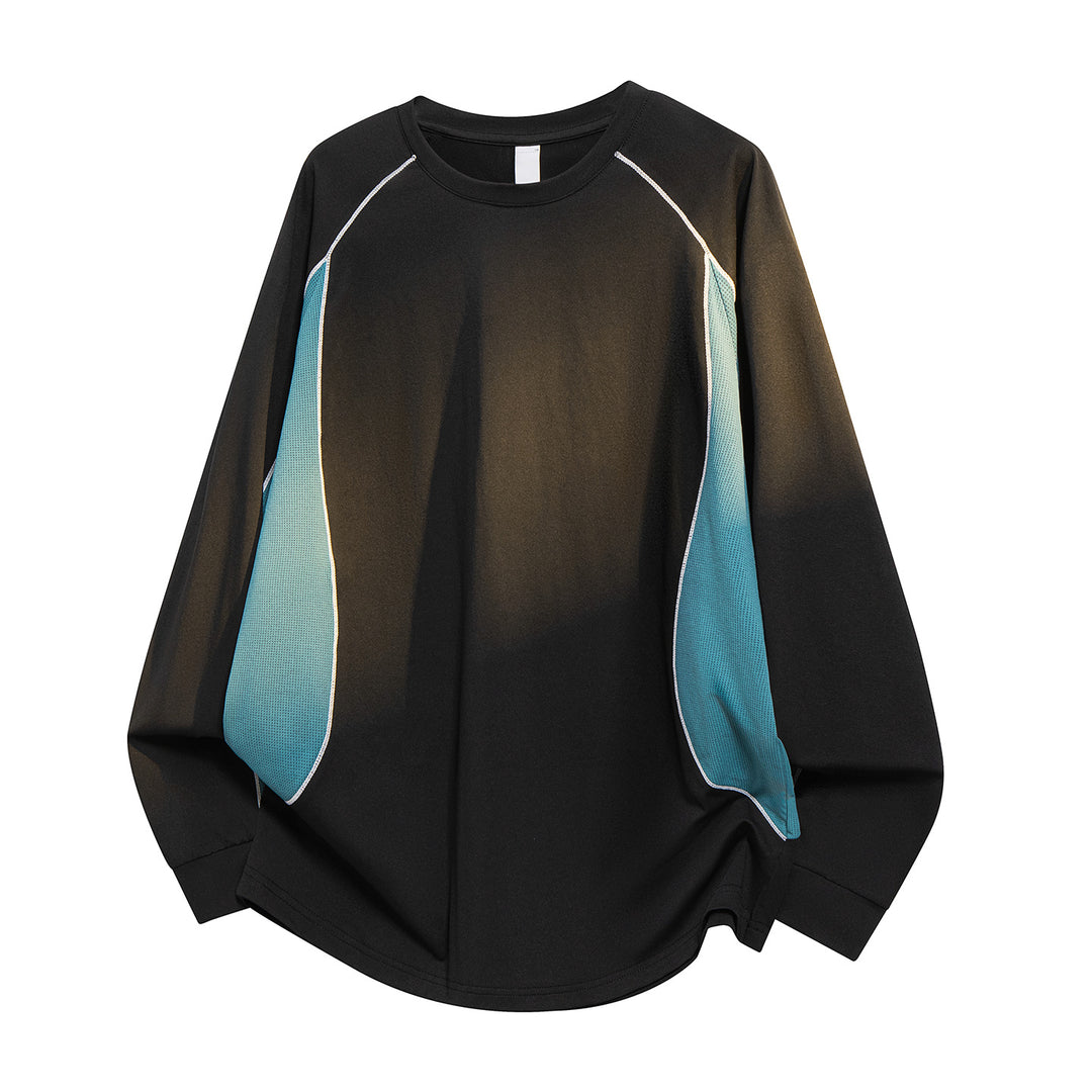 Damen Oversize-Langarmshirt mit Raglanärmeln, atmungsaktiven Seiteneinsätzen und Rundhalsausschnitt Nord Taschen