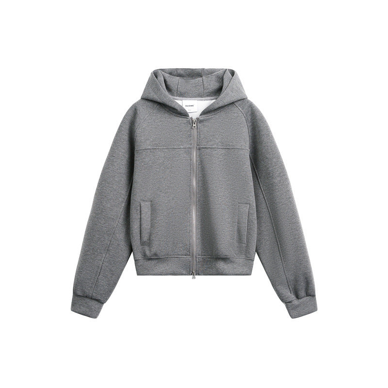 Unisex Kapuzen-Sweatjacke mit Zwei-Wege-Reißverschluss und Boxy-Schnitt Nord Taschen