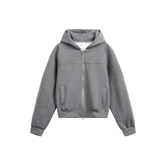 Unisex Kapuzen-Sweatjacke mit Zwei-Wege-Reißverschluss und Boxy-Schnitt Nord Taschen