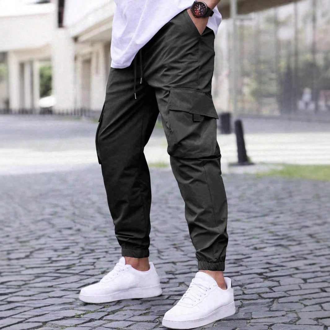Herren technische Travel-Joggerhose mit integriertem Sicherheitsfach elastischem Tunnelzugbund und wasserabweisender Beschichtung Nord Taschen