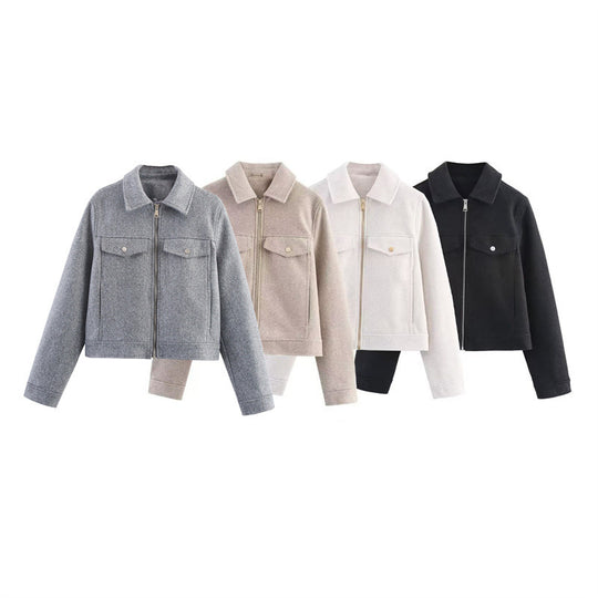 Damen Leichte wattierte Windjacke mit Stehkragen und Polka‑Dot‑Print Nord Taschen