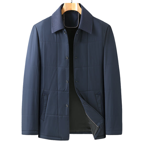 Herren Gepolsterte Übergangs-Thermohemdjacke mit Strickkragen und Eingrifftaschen Nord Taschen