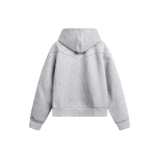 Unisex Oversize Kapuzen-Sweatjacke mit Zwei-Wege-Reißverschluss Nord Taschen