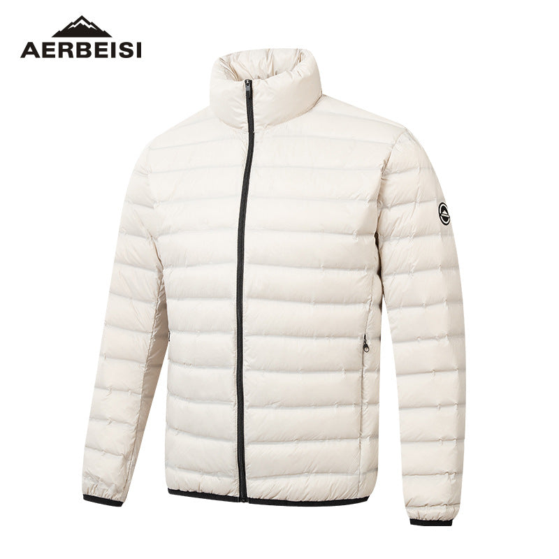 Herren ultraleichte Stepp-Daunenjacke mit Stehkragen Nord Taschen