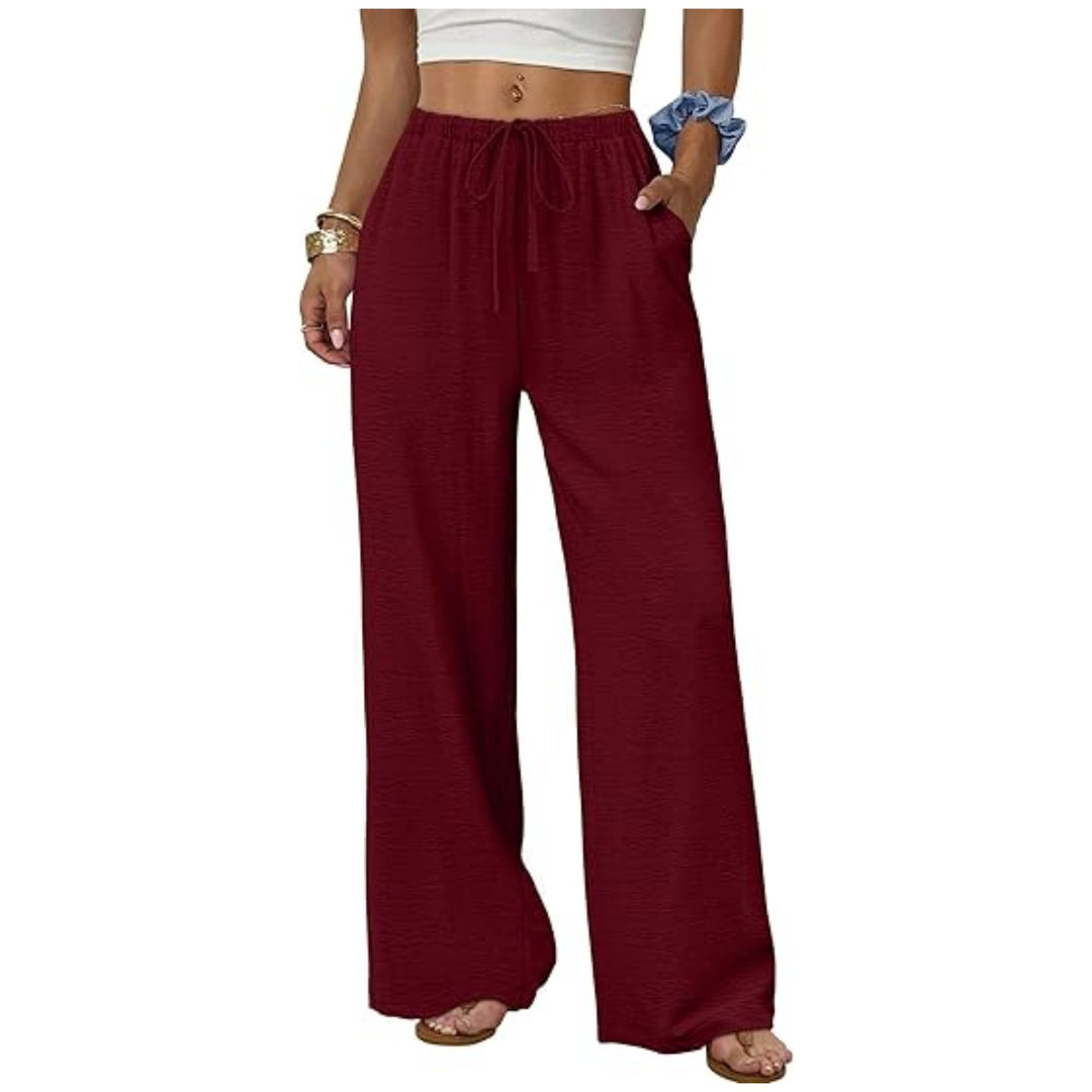 Damen Weite Loungewear-Hose mit Tunnelzug Nord Taschen