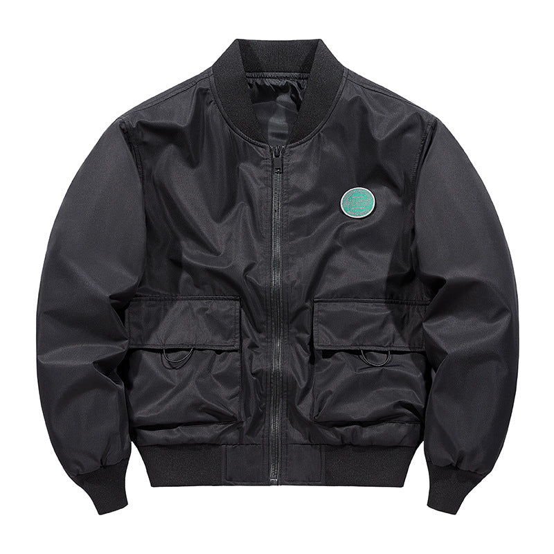 Men's  short-length military-inspired zip bomber jacket with dual flap cargo pockets and D-ring accents Nord Taschen