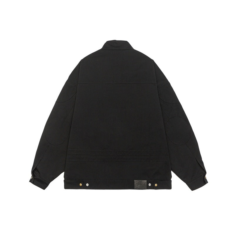Unisex Boxy-Zipjacke im Oversized-Cut mit Stehkragen und tonaler Logoprägung Nord Taschen