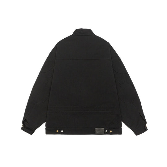 Unisex Boxy-Zipjacke im Oversized-Cut mit Stehkragen und tonaler Logoprägung Nord Taschen