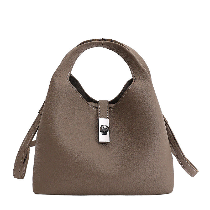 Damen Hobo-Tasche aus strukturiertem Kunstleder mit elegantem Verschluss Nord Taschen
