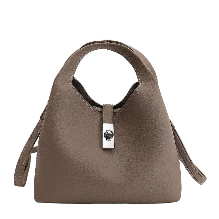Damen Hobo-Tasche aus strukturiertem Kunstleder mit elegantem Verschluss Nord Taschen