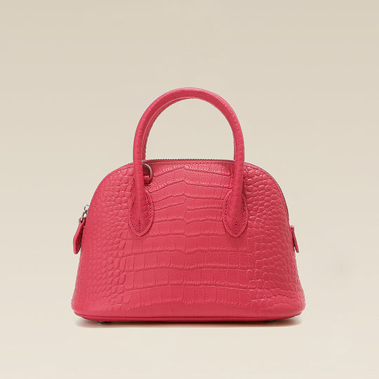 Damen Vintage-inspirierte Handtasche mit feinem Kroko-Design Nord Taschen