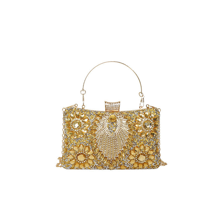 Damen Clutch-Tasche mit funkelnden Strass- und Perlenapplikationen Nord Taschen