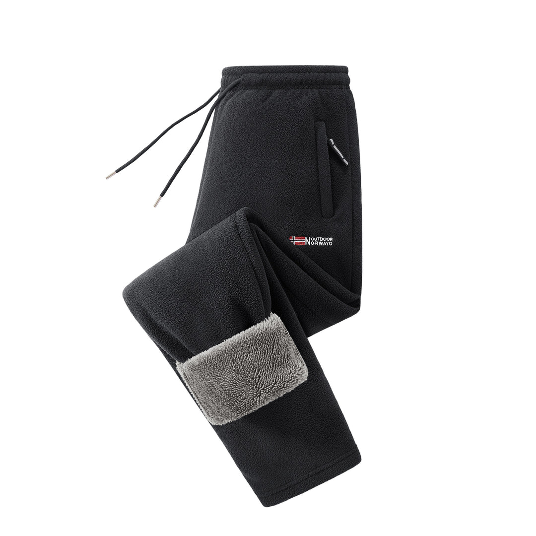 Damen Fleece-Jogginghose mit Teddy-Innenfutter und Reißverschlusstaschen Nord Taschen