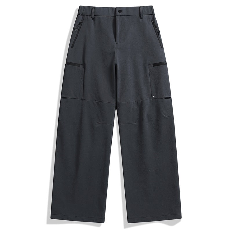 Herren weite Utility-Cargohose mit Reißverschluss‑Taschen und vorgeformten Knien Nord Taschen