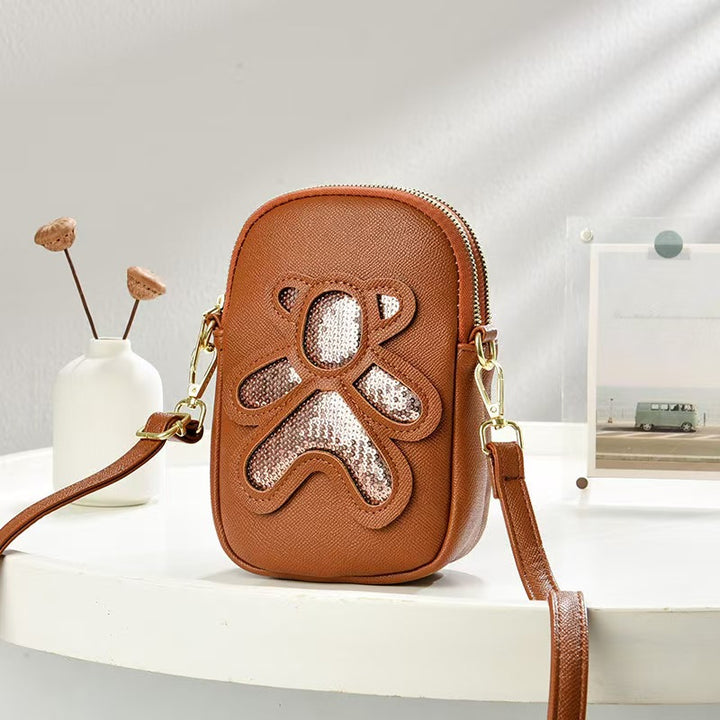 Damen modische Crossbody-Tasche mit charmantem Bärdesign Nord Taschen