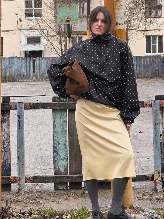 Damen Gepunkteter leichter Windbreaker-Anorak mit Stehkragen und halbem Reißverschluss Nord Taschen