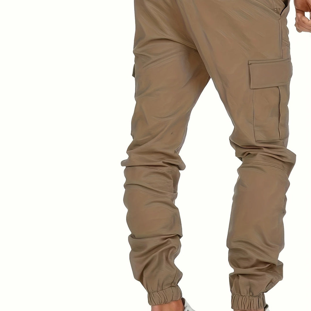 Herren Cargo-Jogginghose mit Tunnelzug, elastischen Bündchen und großen Klappentaschen Nord Taschen