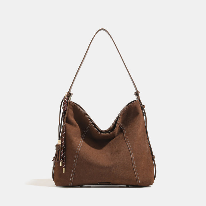 Damen Hobo-Tasche aus hochwertigem Wildleder mit praktischen Innenfächern Nord Taschen