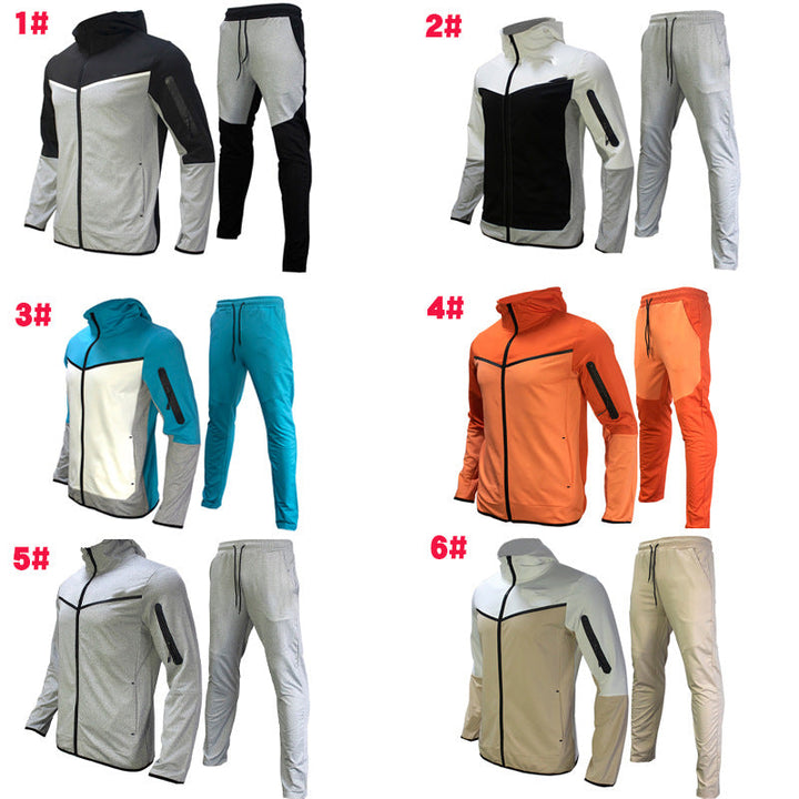 Herren sportliches Hoodie-Set mit atmungsaktiven Eigenschaften und modernen Kontrastdetails