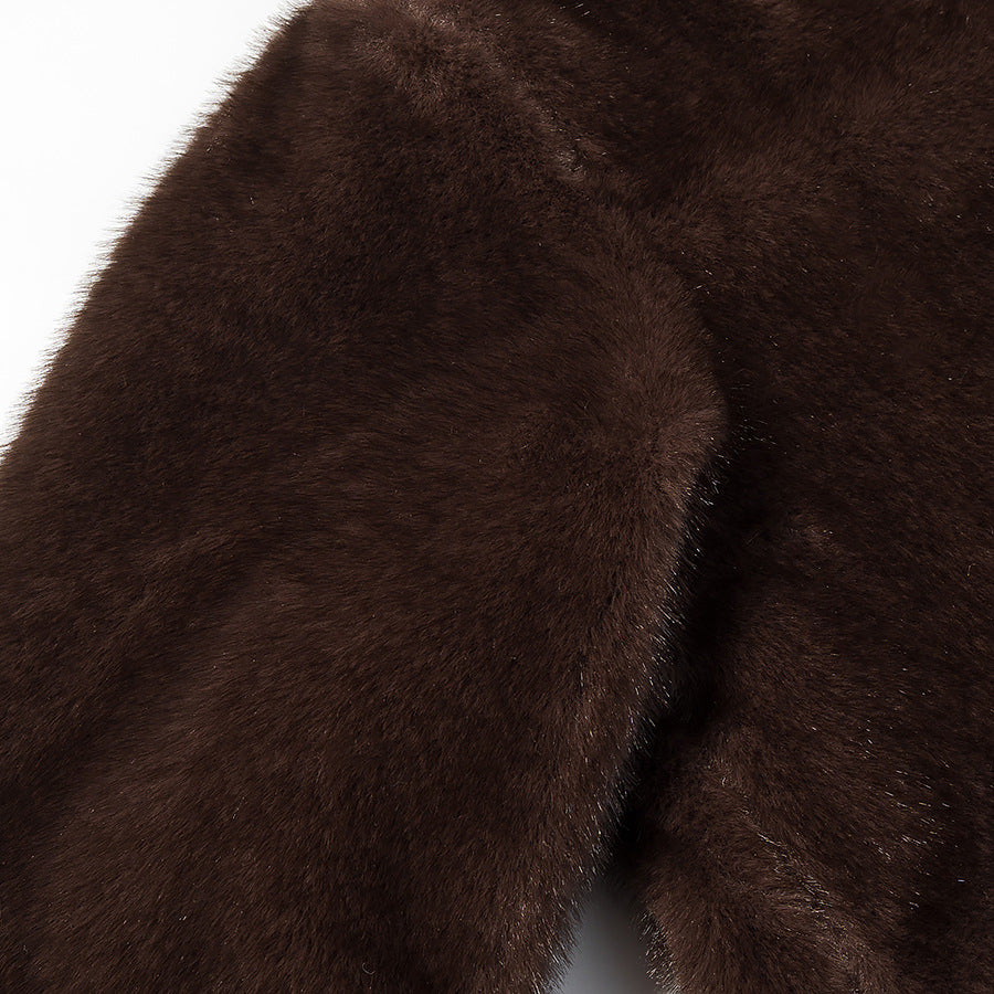 Damen Oversize Teddy-Fleece-Pullover mit halbem Reißverschluss und großer Klappentasche Nord Taschen