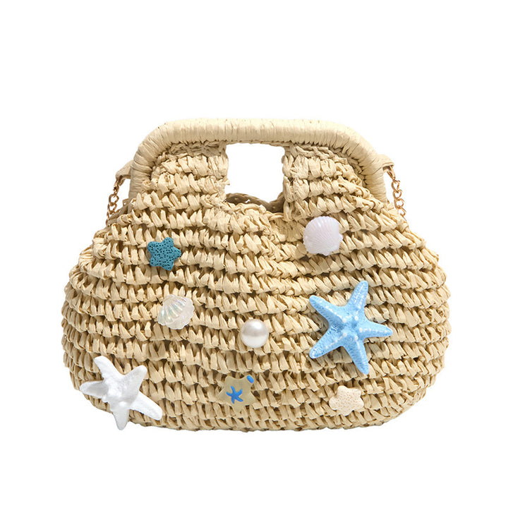 Damen sommerliche Korbtasche mit maritimen Details Nord Taschen