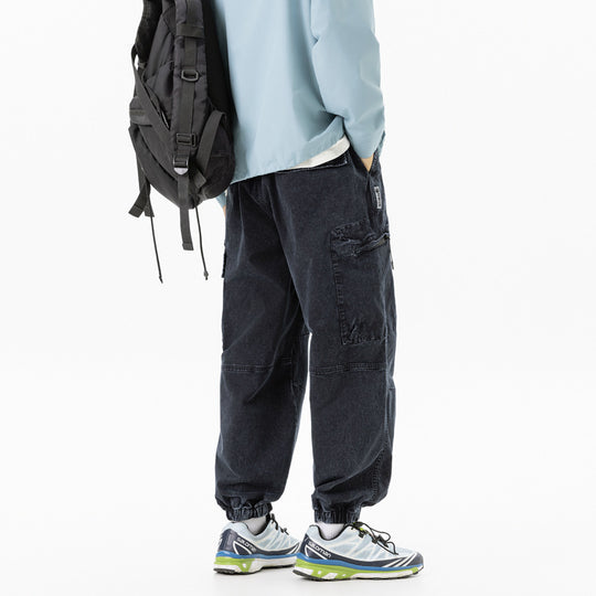 Herren Utility-Cargo-Jogger mit Gummibund, Mehrfachtaschen und Kordelzug Nord Taschen